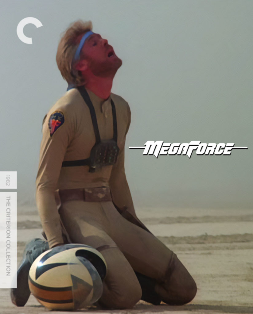 The cover for the Criterion Collect release of Megaforce.