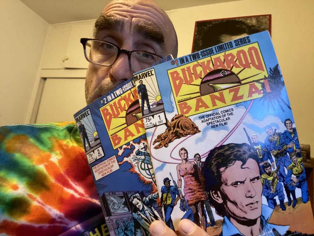Me with the greatest comic books of all time: The adaptation of Buckaroo Banzai,