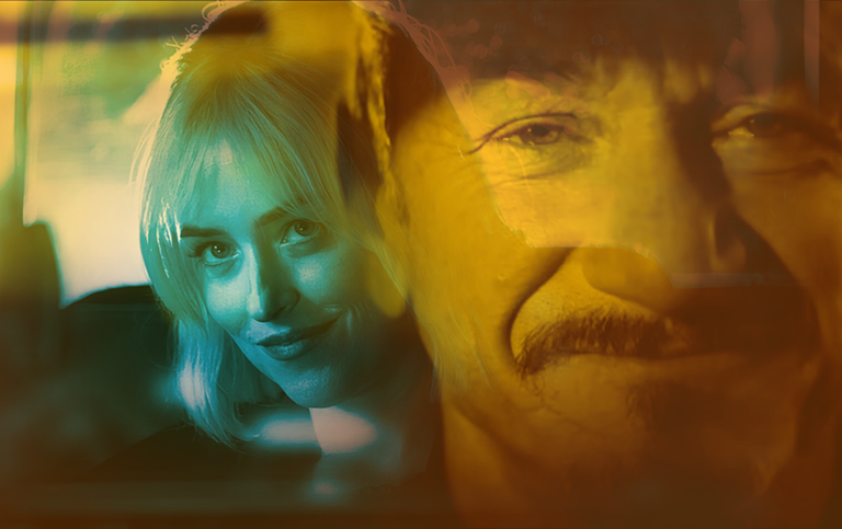 Dakota Johnson and Sean Penn in Daddio