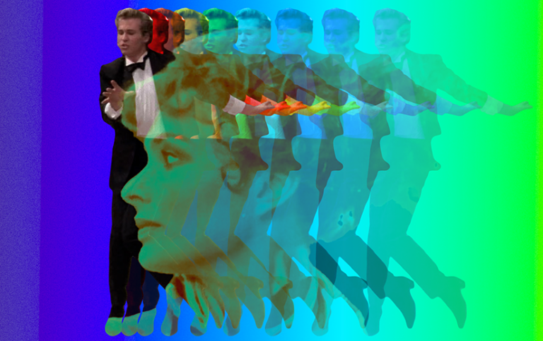 A graphic for the movie Top Secret!, featuring Val Kilmer and Lucy Gutteridge