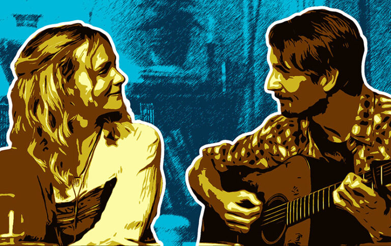 Carey Mulligan and Tom Basden in The Ballad of Wallis Island.
