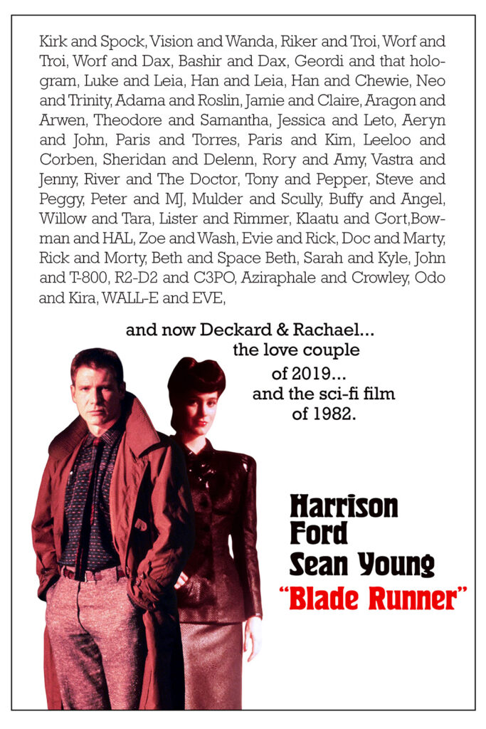A fake poster for Blade Runner mimicking the poster for A New Leaf.