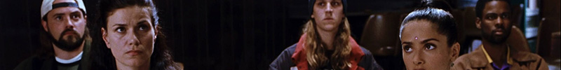 The cast of Dogma looking serious.