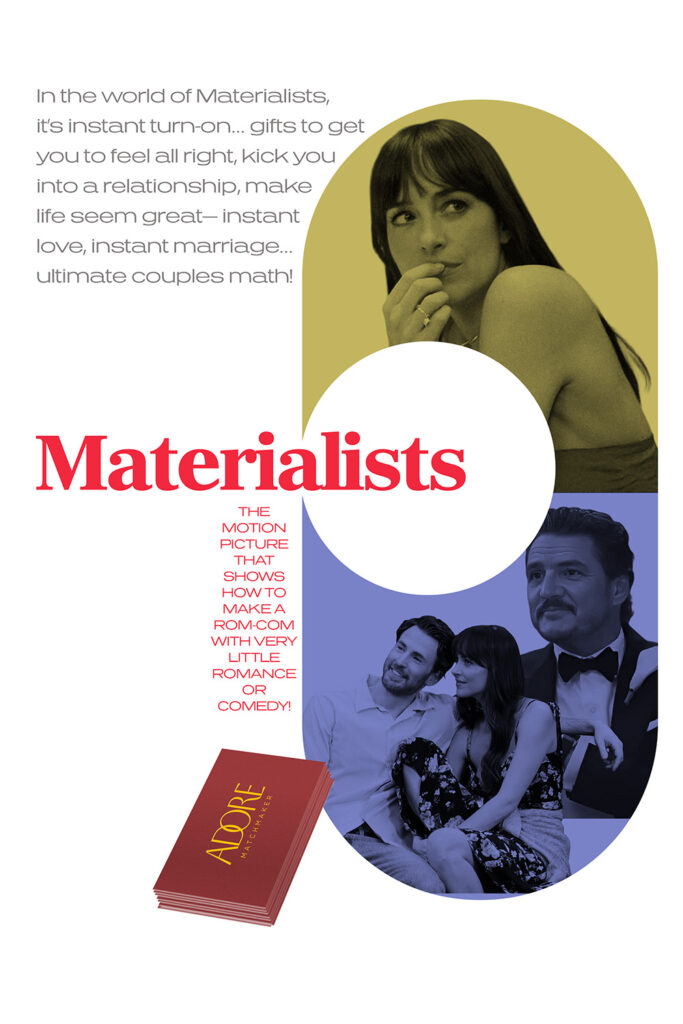 A poster for Materialists mimicking the poster for Valley of the Dolls.