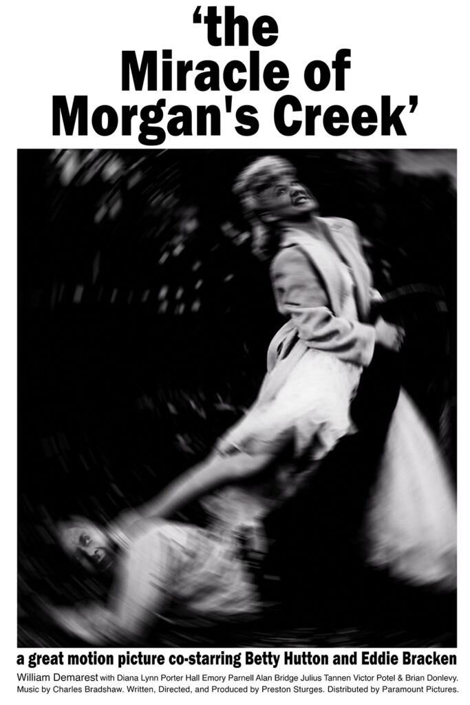 A poster for The Miracle of Morgan's Creek mimicking the poster for The Miracle Worker