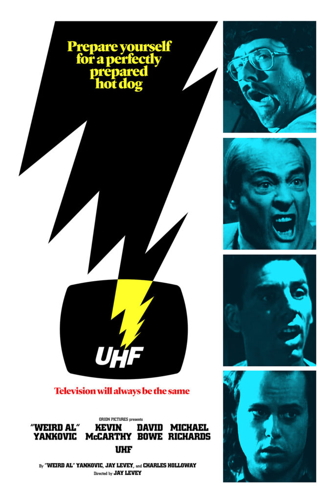 A poster for UHF mimicking the poster for Network.