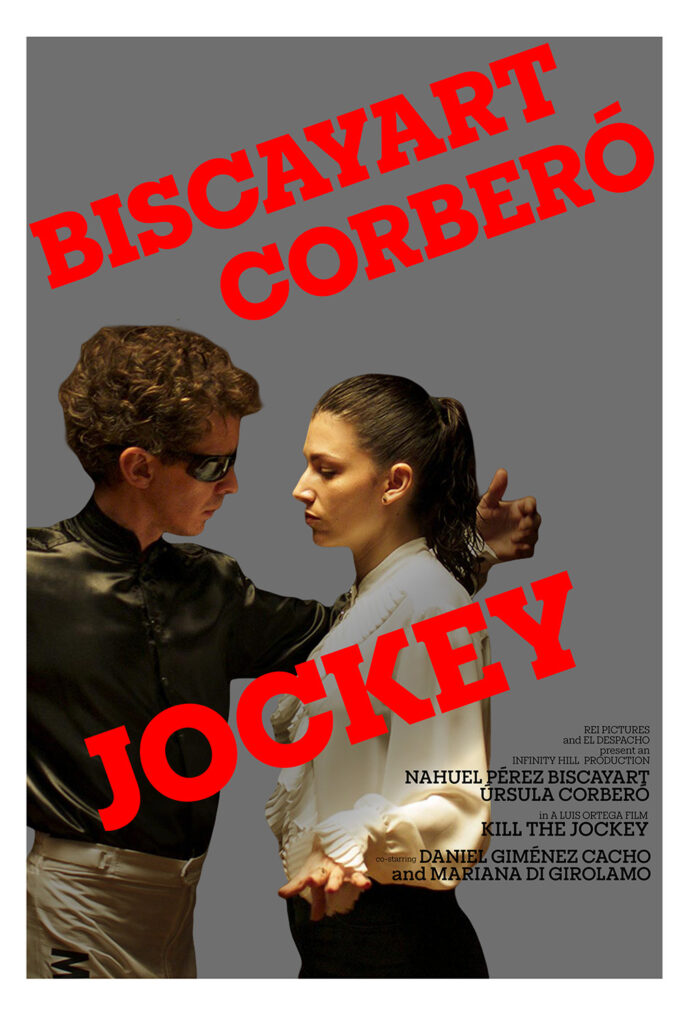 A fake poster for Kill the Jockey mimicking the poster for The Electric Horseman.