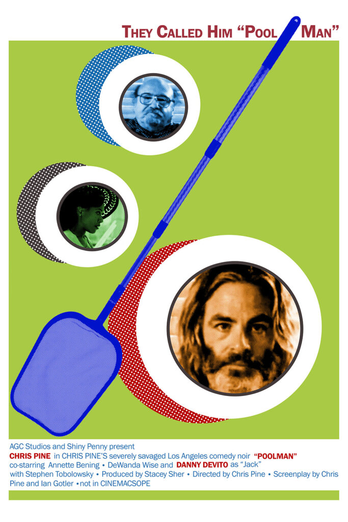 A poster for Poolman mimicking the poster for The Hustler.