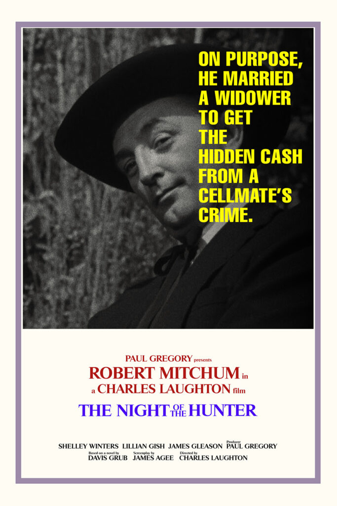 A fake poster for The Night of the Hunter mimicking the poster for The Day of the Dolphin.