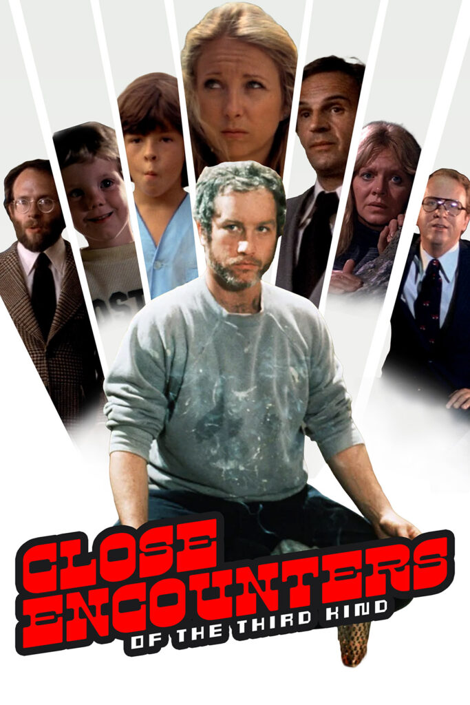 A fake poster for Close Encounters of the Third Kind mimicking the poster for Scott Pilgrim vs. The World.