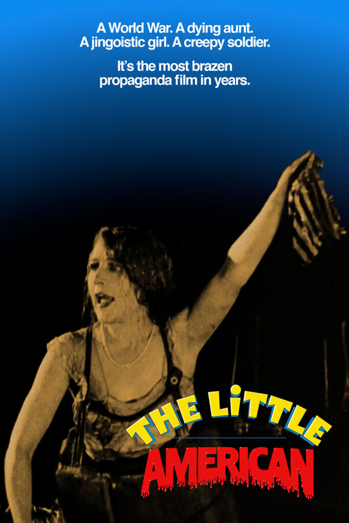 A fake poster for The Little American mimicking the poster for Little Shop of Horrors.