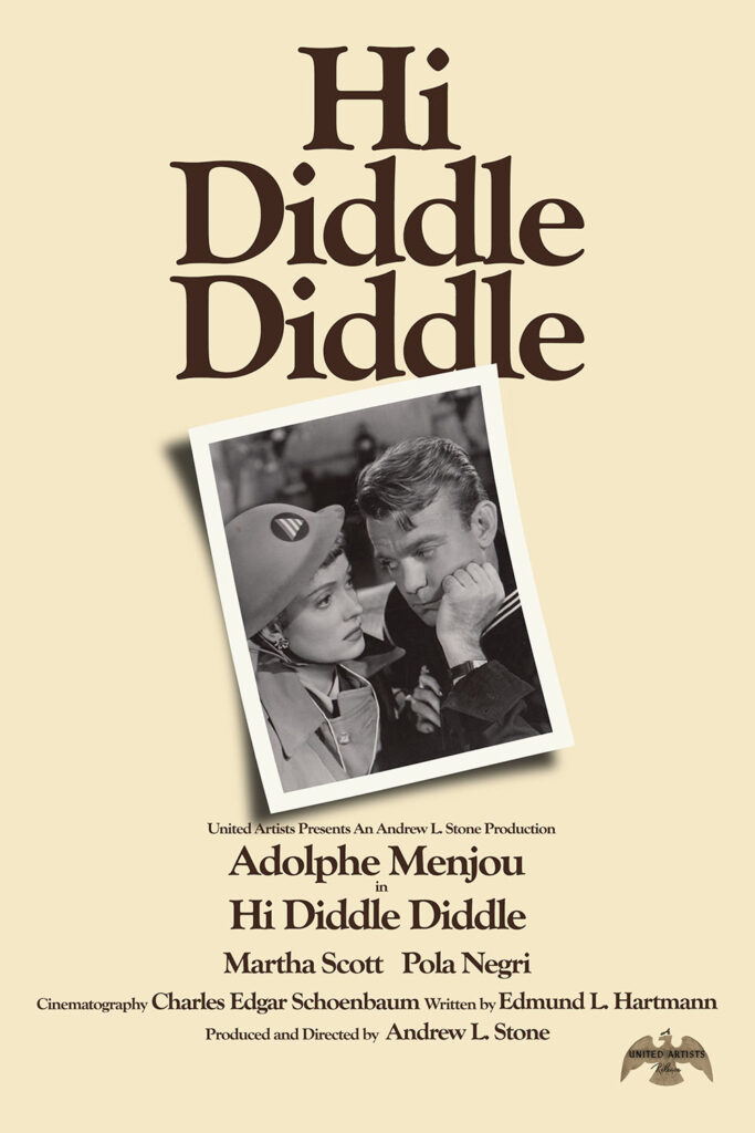 A poster for Hi Diddle Diddle mimicking the poster for Kramer vs. Kramer.