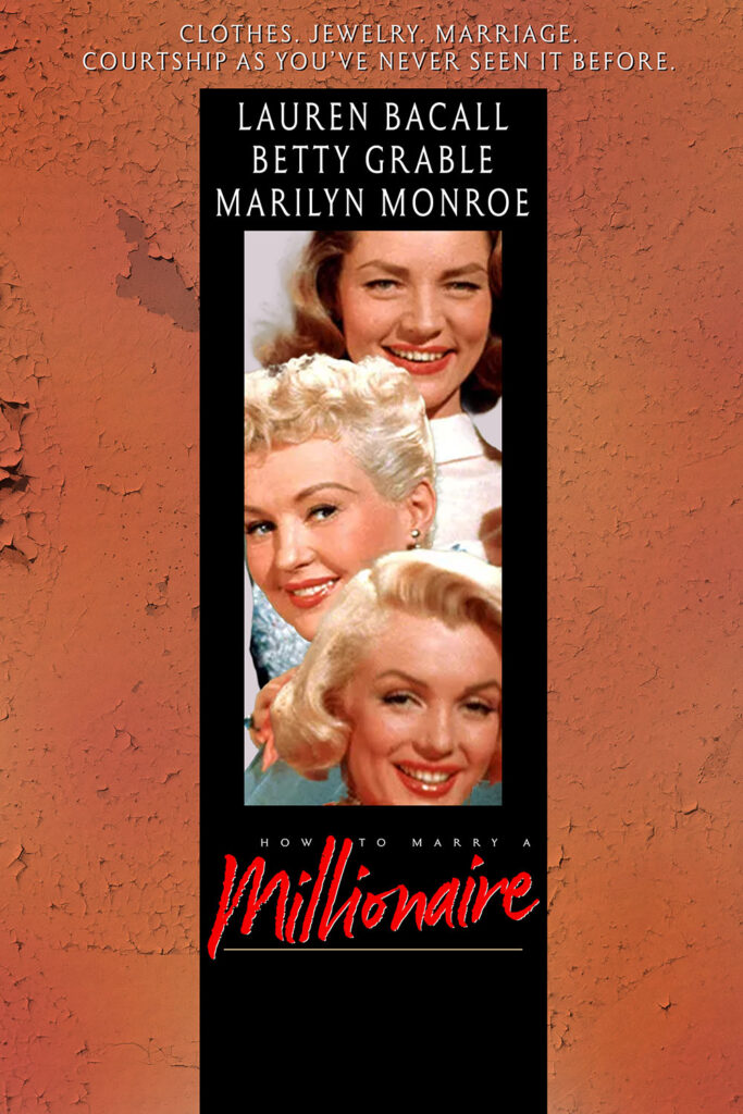 A fake poster for How to Marry a Millionaire mimicking the poster for Dangerous Liaisons.