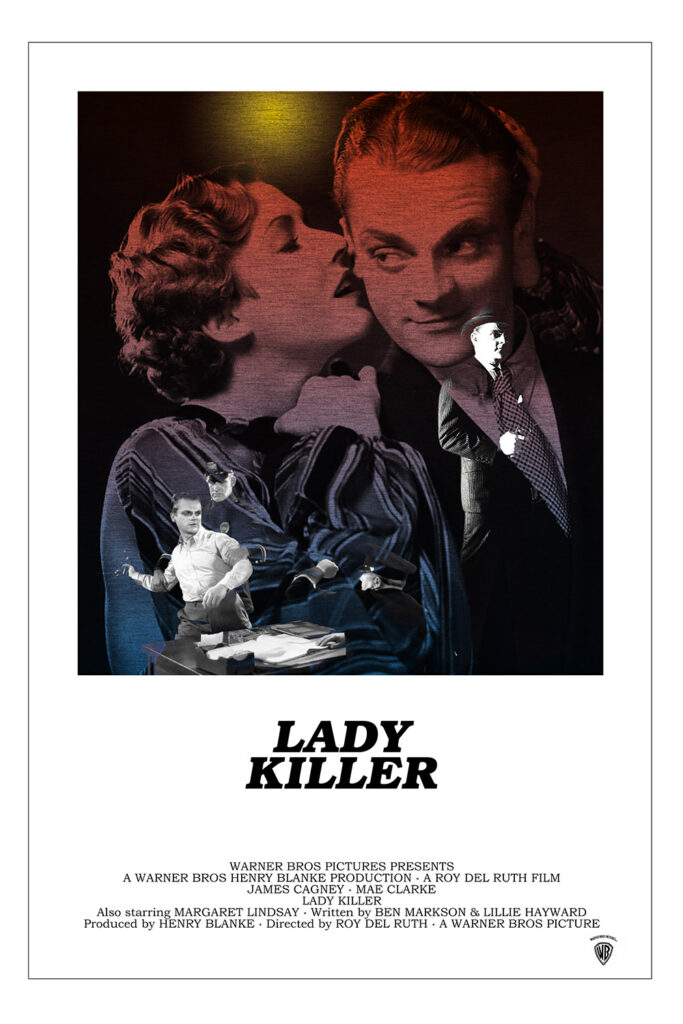 A fake poster for Lady Killer mimicking the poster for An Officer and a Gentleman