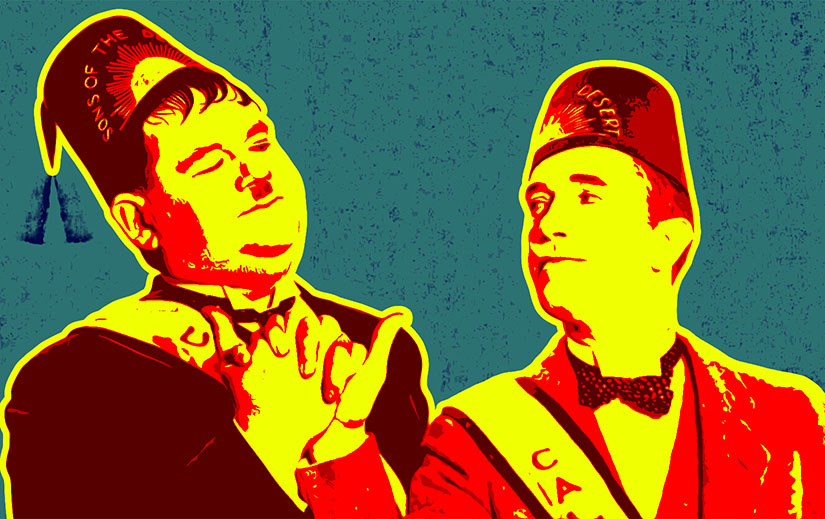Oliver Hardy & Stan Laurel in Sons of the Desert.