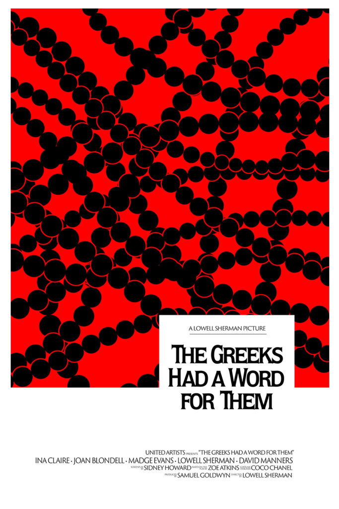 A fake poster for The Greeks Had a Word for Them mimicking the poster for The Last Temptation of Christ