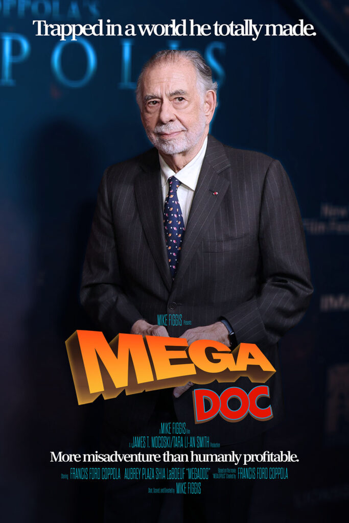 A fake poster for Megadoc mimicking the poster for Howard the Duck.