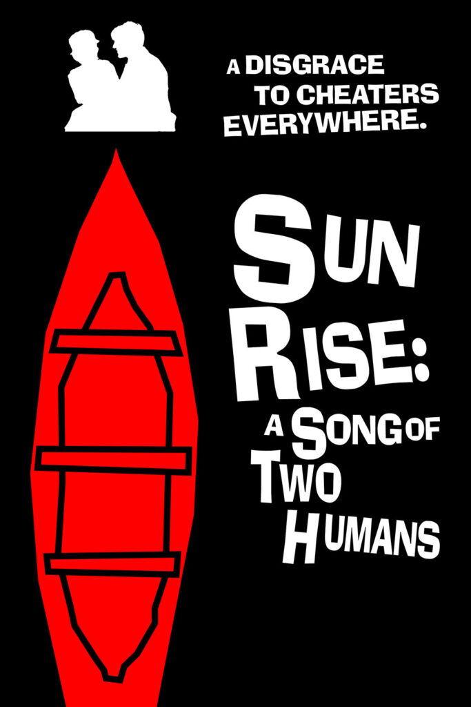 A fake poster for Sunrise: A Song of Two Humans mimicking the poster for Lock, Stock, and Two Smoking Barrels.