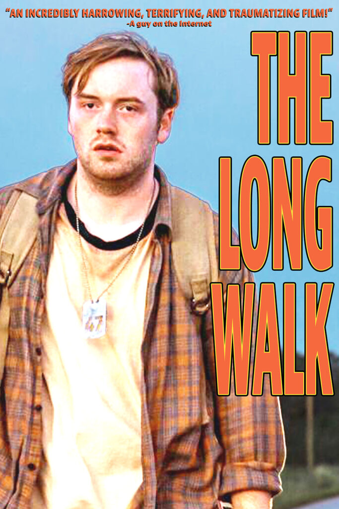 A fake poster for The Long Walk mimicking the poster for Run Lola Run.