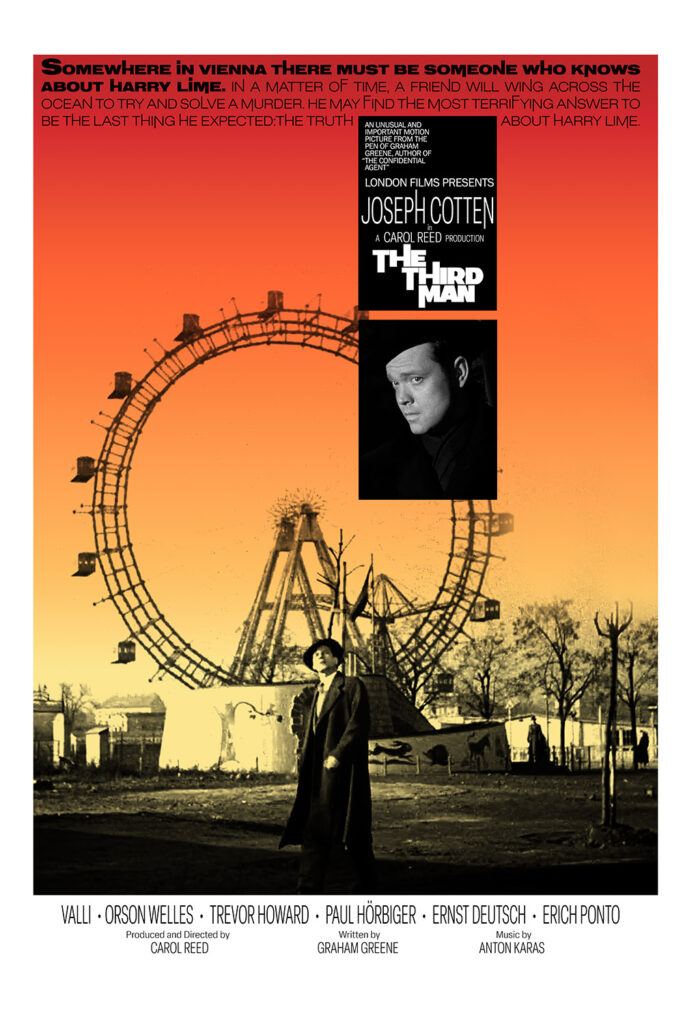 A fake poster for The Third Man mimicking the poster for The Planet of the Apes.