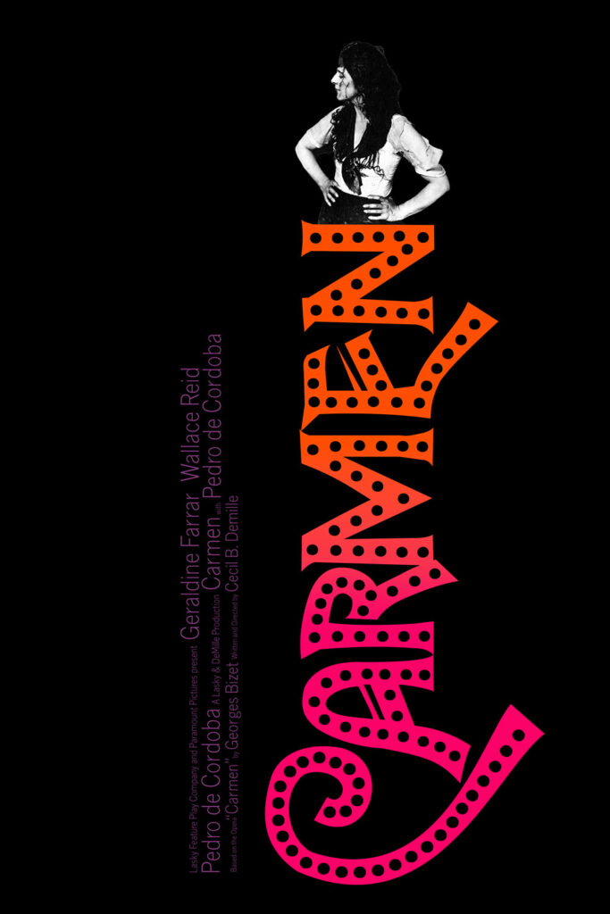 A fake poster for Carmen mimicking the poster for Cabaret.