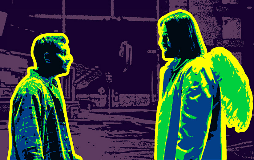 Aziz Ansari and Keanu Reeves in Good Fortune.