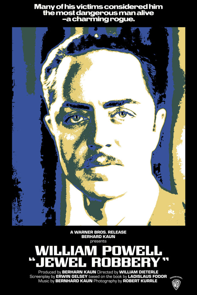 A fake poster for Jewel Robbery mimicking the poster for Serpico.