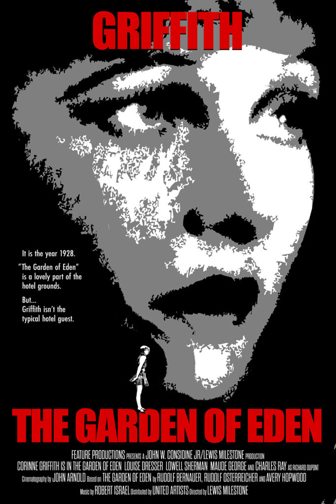 A fake poster for The Garden of Eden mimicking the poster for The Running Man (1987).