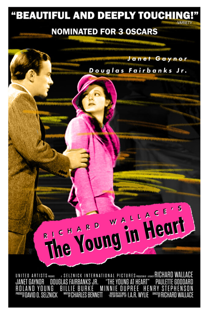 A fake poster for The Young in Heart mimicking the poster for Wild at Heart.