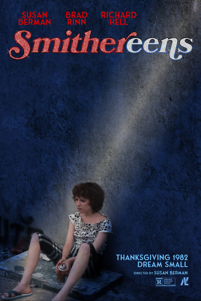 A fake poster for Smithereens mimicking the poster for Song Sung Blue.