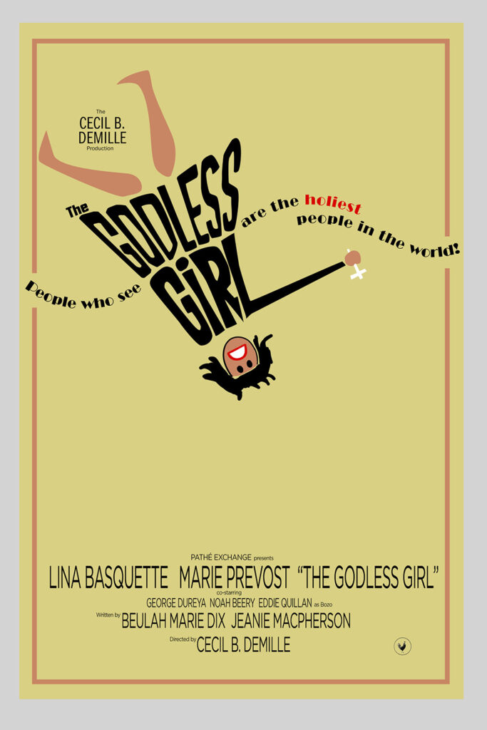 A fake poster for The Godless Girl mimicking the poster for Funny Girl.