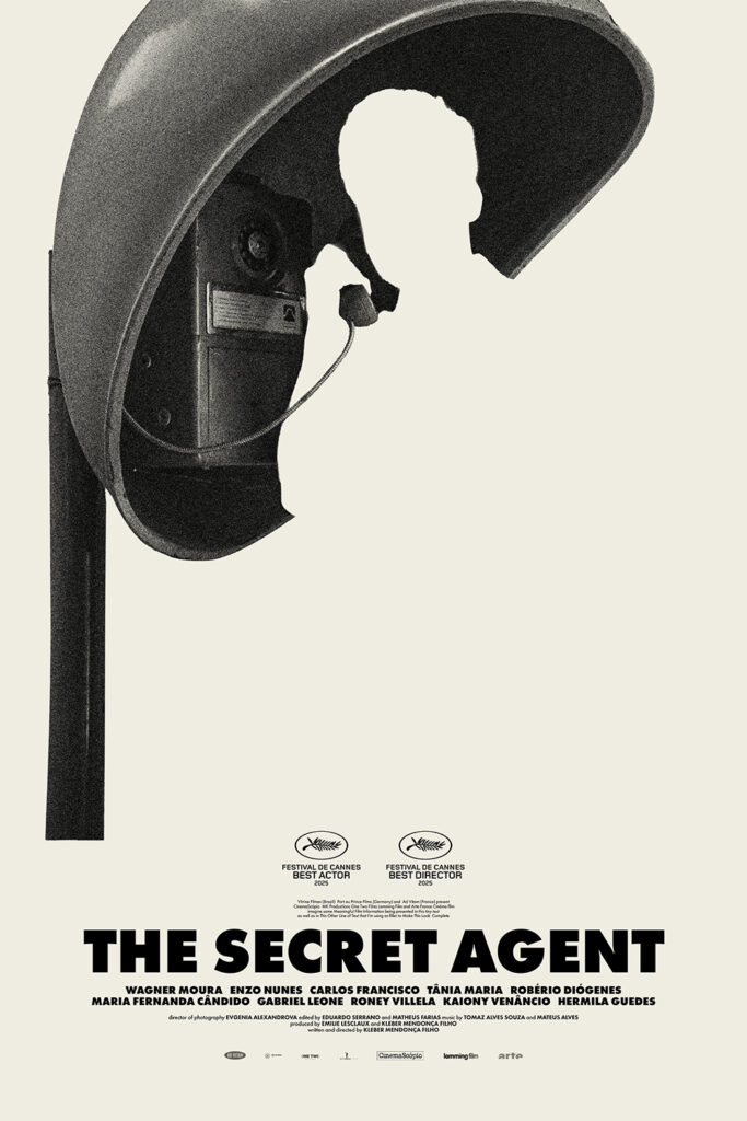 A fake poster for The Secret Agent mimicking the poster for The Lobster.