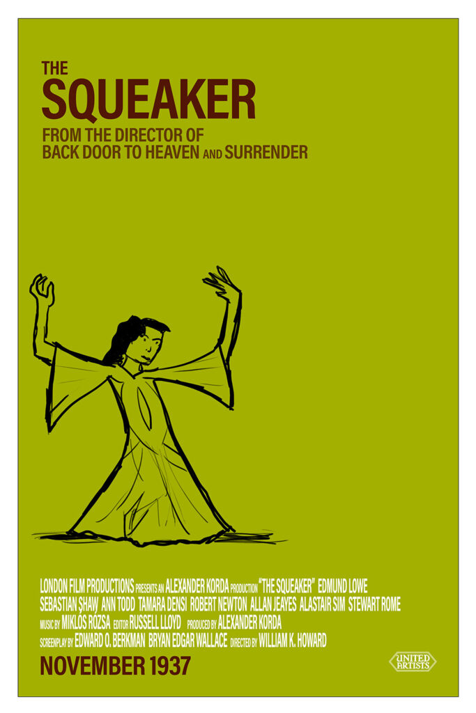 A fake poster for The Squeaker mimicking the poster for Sideways.