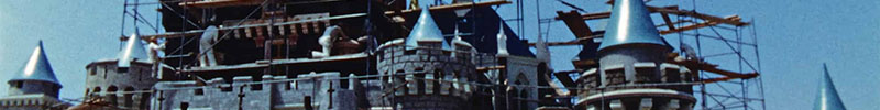 Fantasyland at Disneyland under construction.
