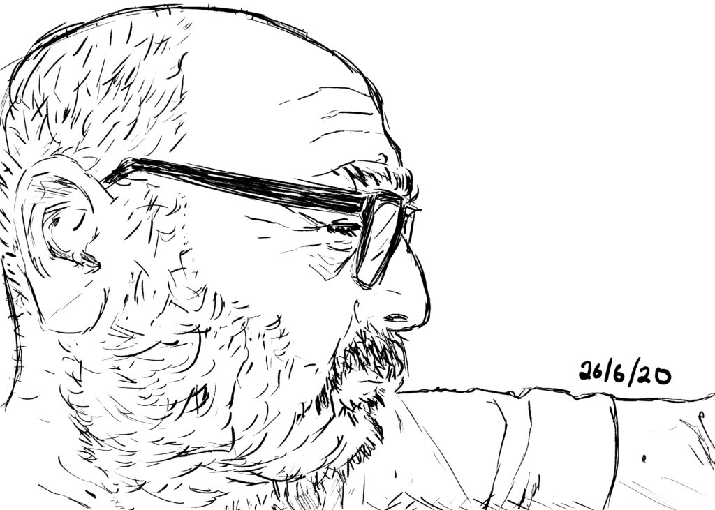 Profile self portrait.