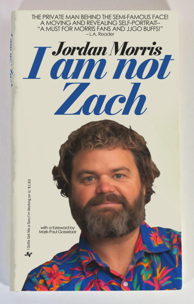 The cover for the very real Jordan Morris autobiography "I am not Zach."