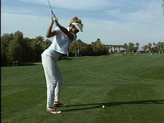 Susan does her golfing thing